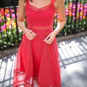 MAJE - Coral Rita Embroidery Dress